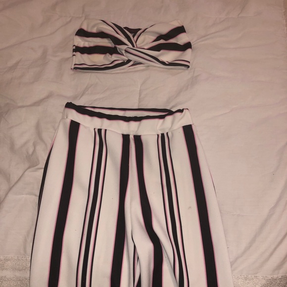 Missguided Other - Misguided striped two piece set